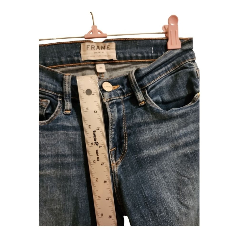 Frame Skinny Jeans Women 26 Blue Dark Wash Designer Classic - Picture 5 of 10